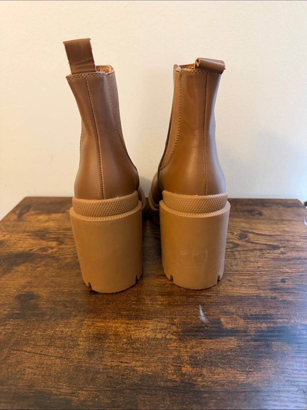 Steve Madden Roxie Chunky Platform Chelsea Boot - Brown sz 6 - Picture 4 of 5